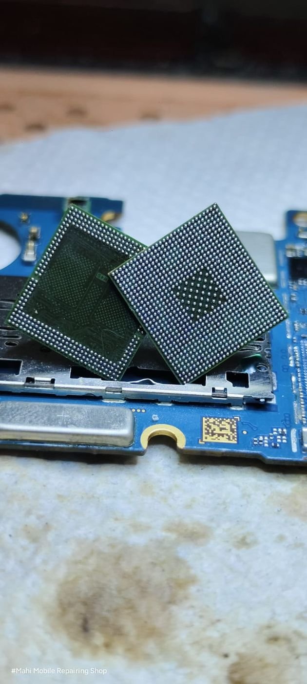 BGA chips on a mobile board
